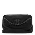 Calfskin Quilted Large Hamptons Flap Black