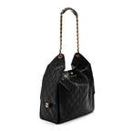 Caviar Quilted Medium Chanel 25 Handbag Black