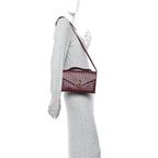 Nappa Intrecciato Knot Lock Top Handle Crossbody Bag Barolo
