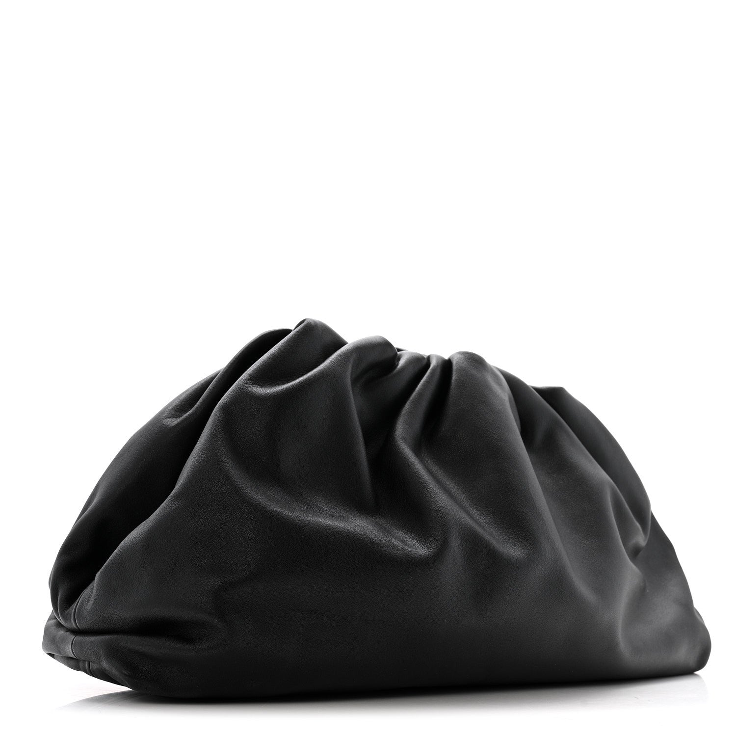 Smooth Butter Calf The Pouch Oversized Clutch Black
