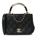 Lambskin Mini Carry Chic Flap Black