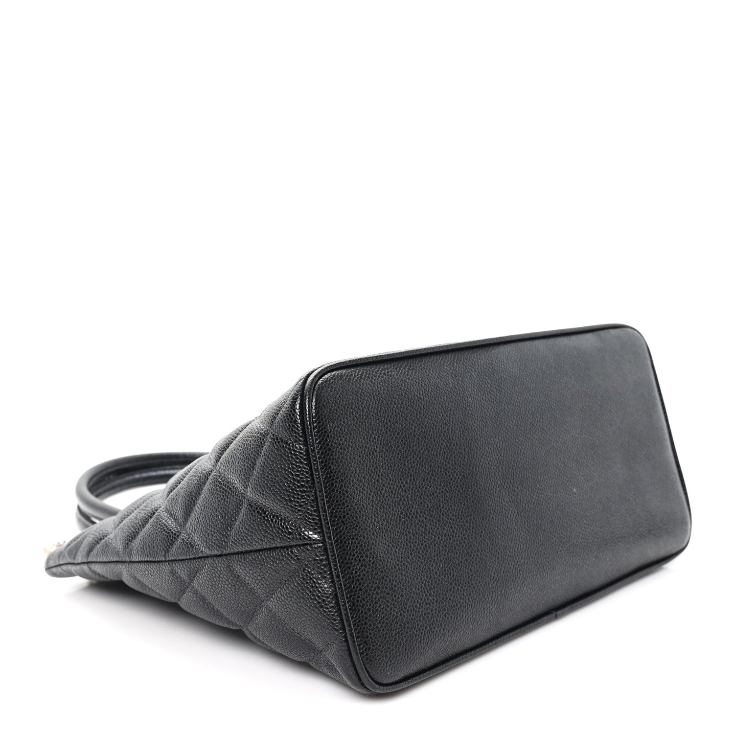 Caviar Quilted Medallion Tote Black