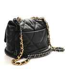 Lambskin Quilted Large Chanel 19 Flap Black