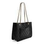 Caviar Quilted Sweet Classic Shopping Tote Black