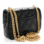 Caviar Quilted Mini Sweetheart Rectangular Flap Black