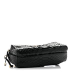 Snakeskin Waist Bag Black