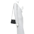 Caviar Quilted Purse With Chain Black
