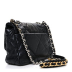 Lambskin Quilted Medium Chanel 19 Flap Black