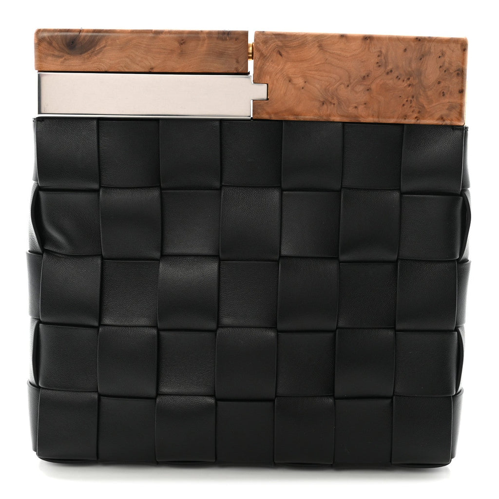 Nappa Intrecciato The Snap Clutch Black