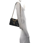Goatskin Quilted Large Chanel 19 Flap Black