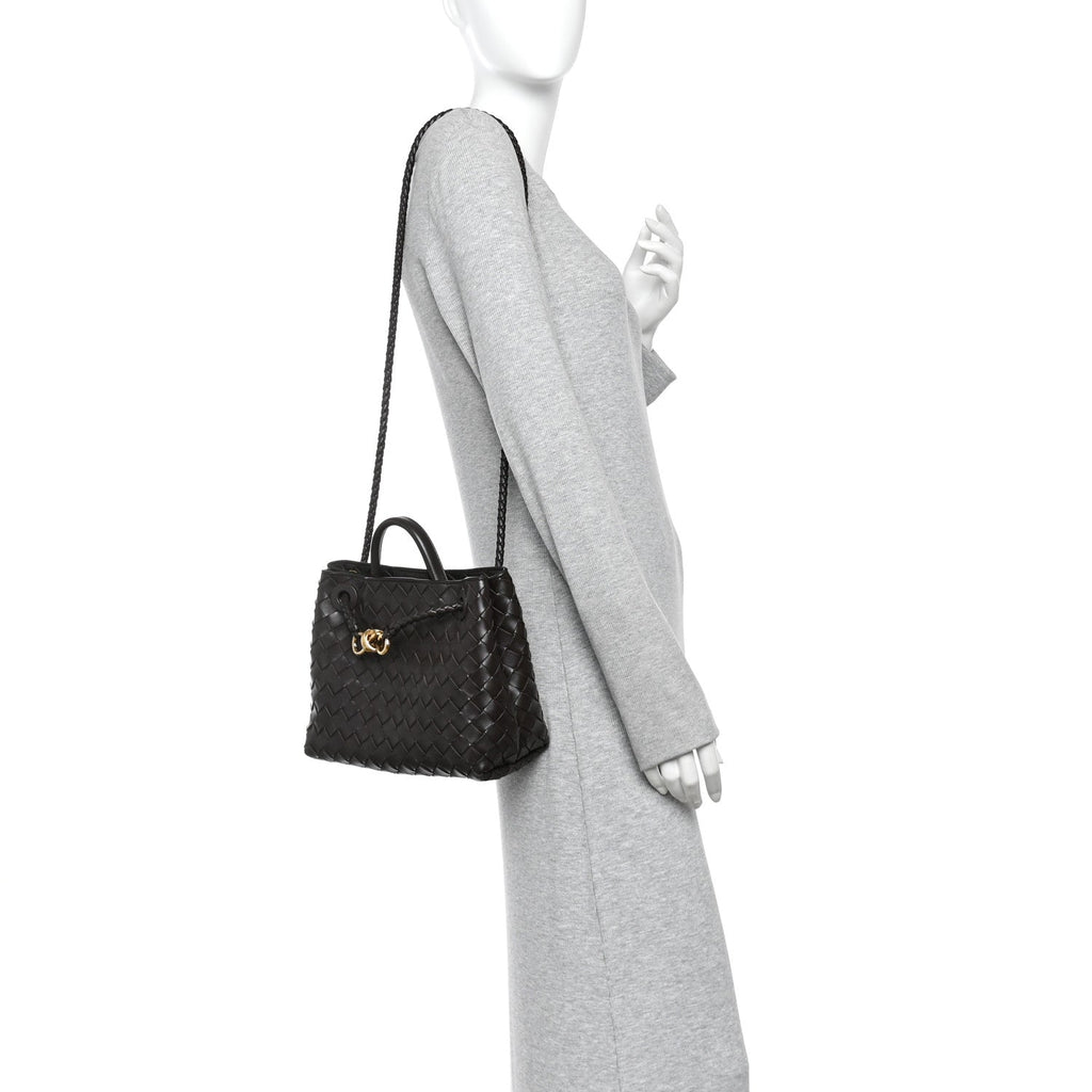 Nappa Intrecciato Small Andiamo Shoulder Bag Fondant