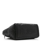 Lambskin Quilted Medium Coco Cocoon Reversible Tote Black