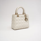 Dior Lady Dior Medium Bag White Lambskin (2019)