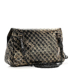 Calfskin Intrecciomirage Embossed Butterfly Chain Crossbody Black Gold