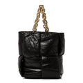 Calfskin Maxi Intrecciato Puffy Chain Tote Bag Fondente