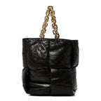 Calfskin Maxi Intrecciato Puffy Chain Tote Bag Fondente