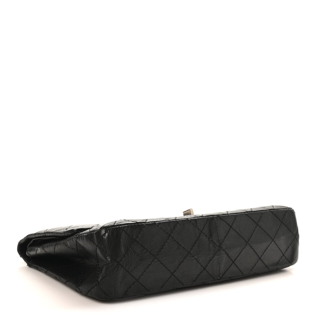 Aged Calfskin Quilted 2.55 Reissue 226 Flap Black