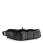 Paper Calfskin Maxi Intreccio Cassette Crossbody Bag Black
