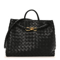 Nappa Intrecciato Medium Andiamo Shoulder Bag Black