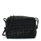 Nappa Intrecciato Medium Loop Camera Bag Black