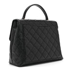 Caviar Quilted Jumbo Kelly Flap Black