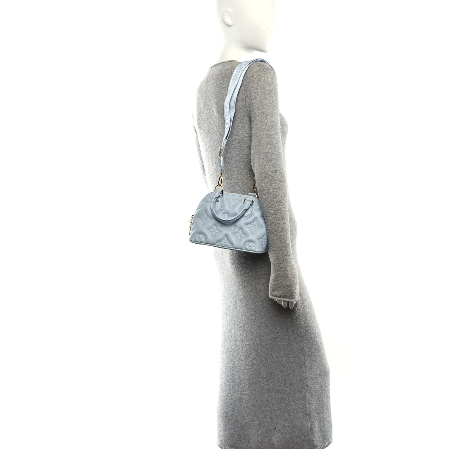 Calfskin Bubblegram Alma BB Ice Blue