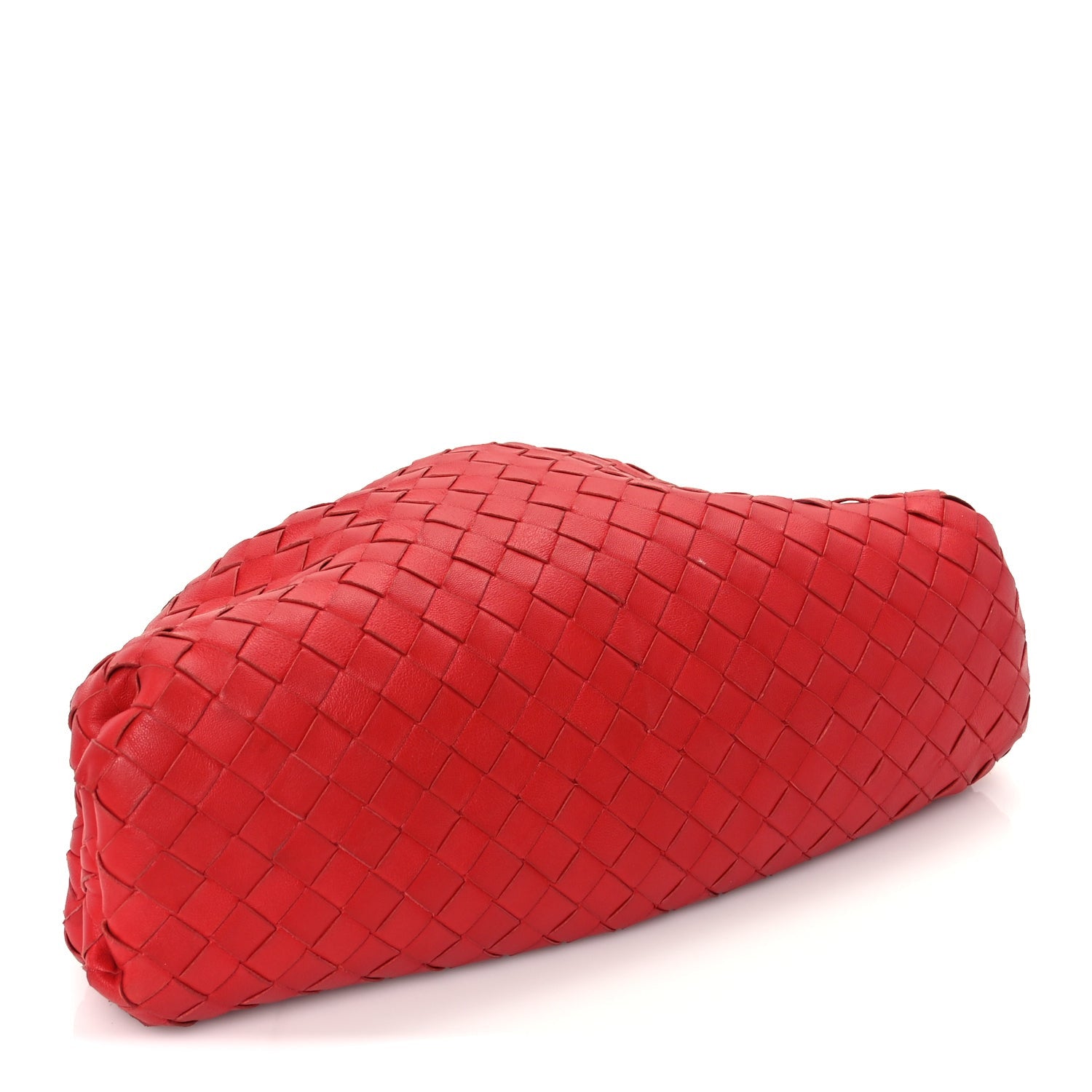 Nappa Maxi Intrecciato The Pouch Oversized Clutch Bright Red