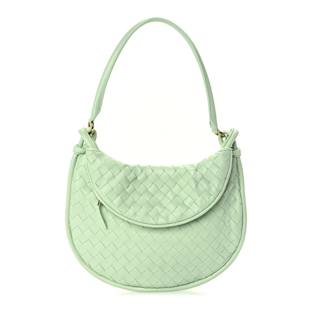 Nappa Intrecciato Medium Gemelli Fresh Mint