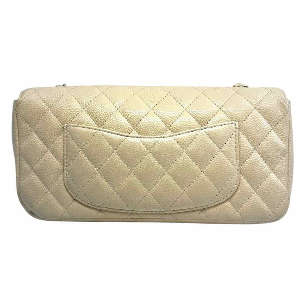 CHANEL Beige Leather Shoulder Bag