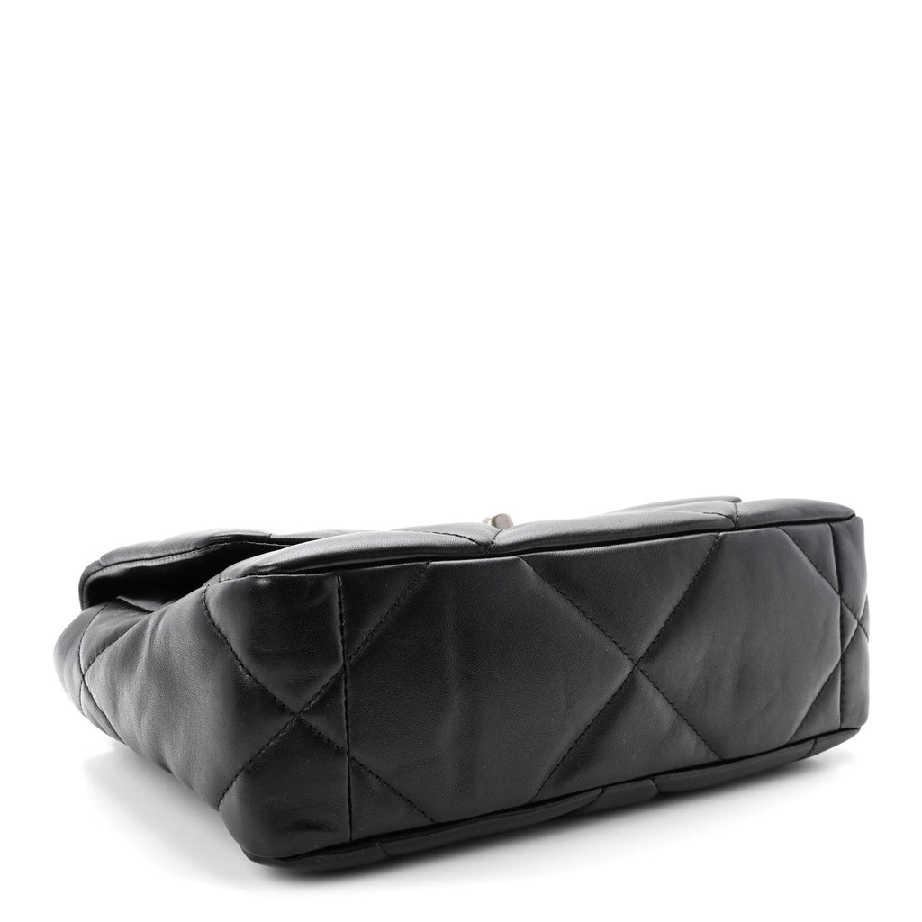 Lambskin Quilted Medium Chanel 19 Flap Black
