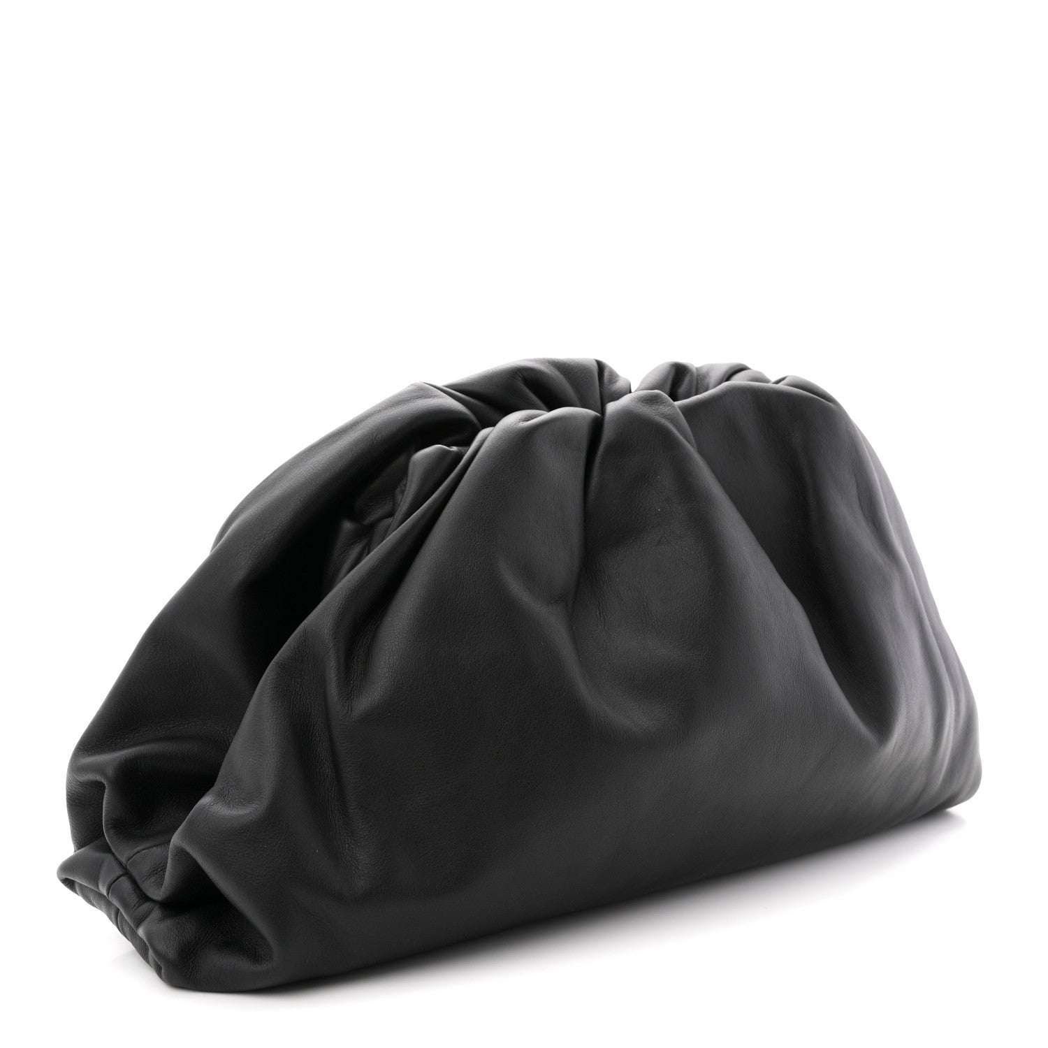 Smooth Butter Calf The Pouch Oversized Clutch Black