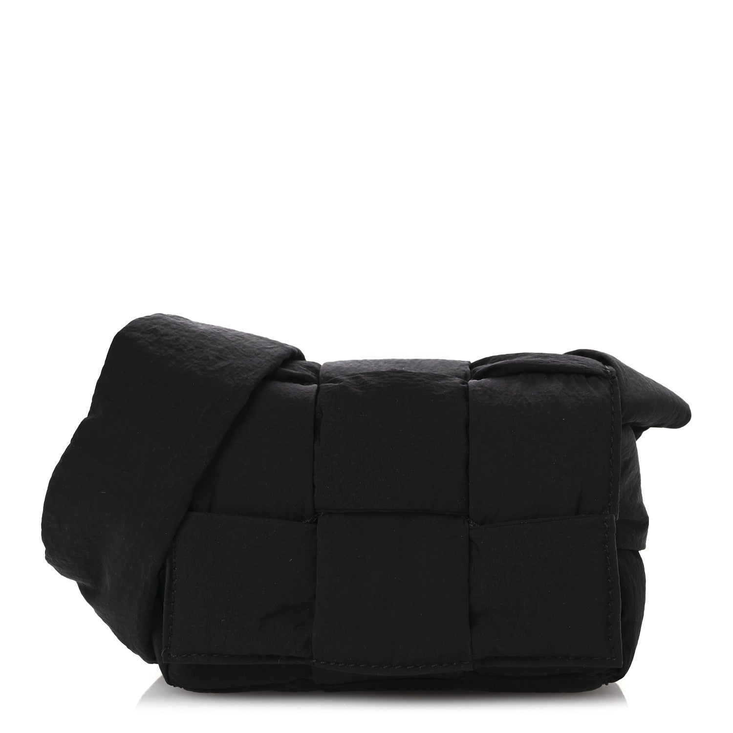 Nylon Intrecciato Padded Tech Candy Cassette Bag Black