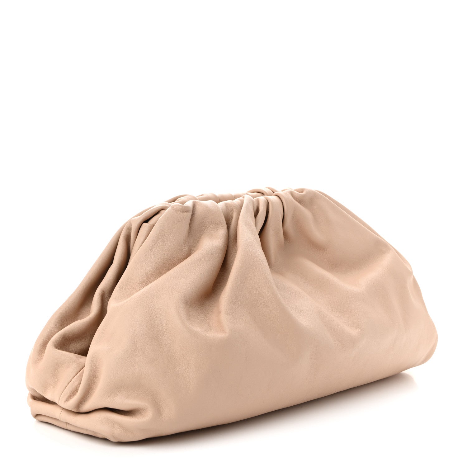 Smooth Butter Calf The Pouch Oversized Clutch Nude