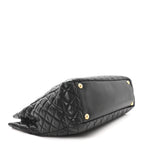 Lambskin Quilted Large Tote Black