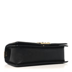 Caviar Chevron Quilted Medium Boy Flap Black