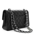 Lambskin Quilted Small Double Flap Black