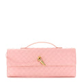 Nappa Intrecciato Long Andiamo Top Handle Clutch Rose