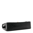 Lambskin Quilted Small Double Flap Black