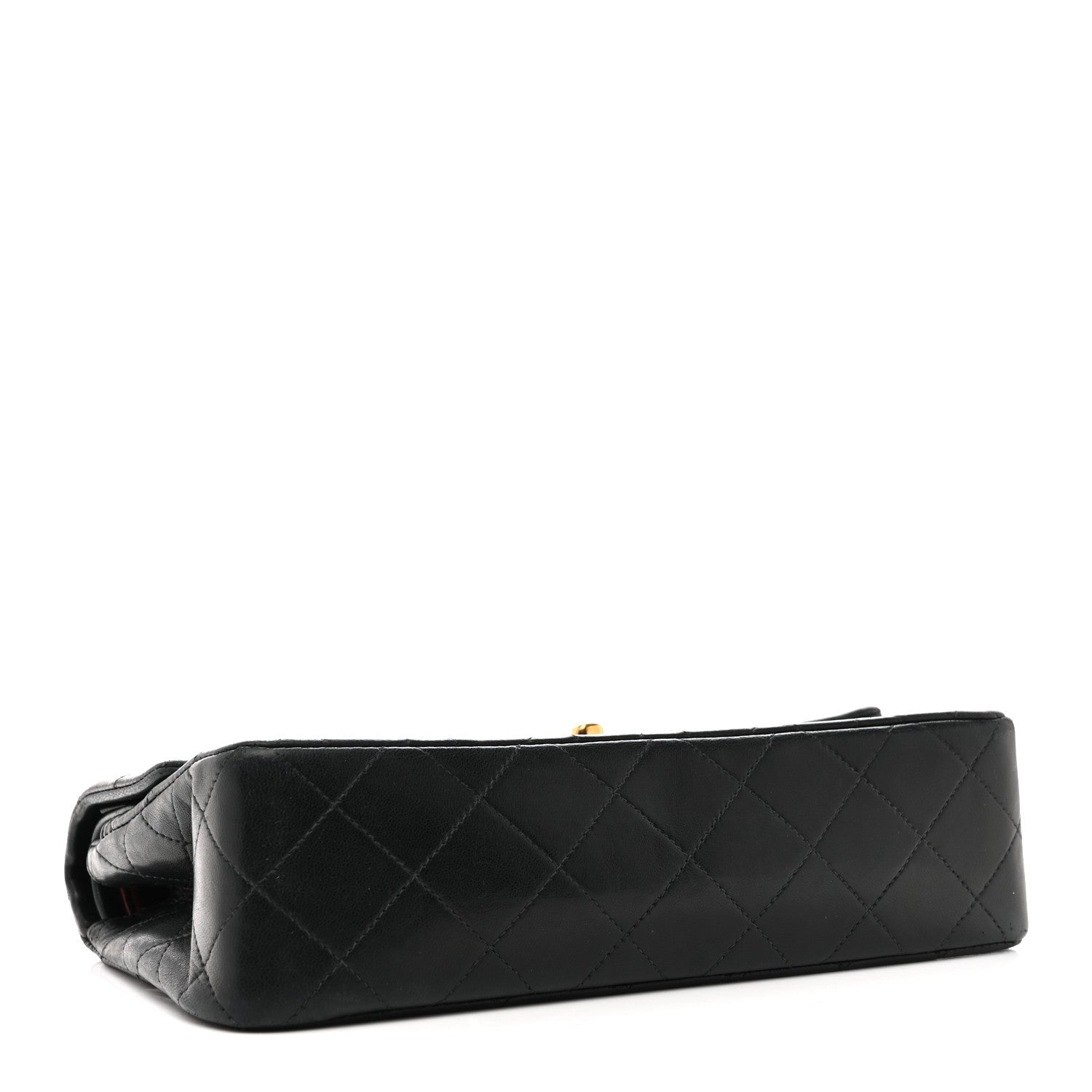 Lambskin Quilted Small Double Flap Black