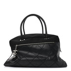 Coated Canvas Quilted Paris Biarritz Bowler Black