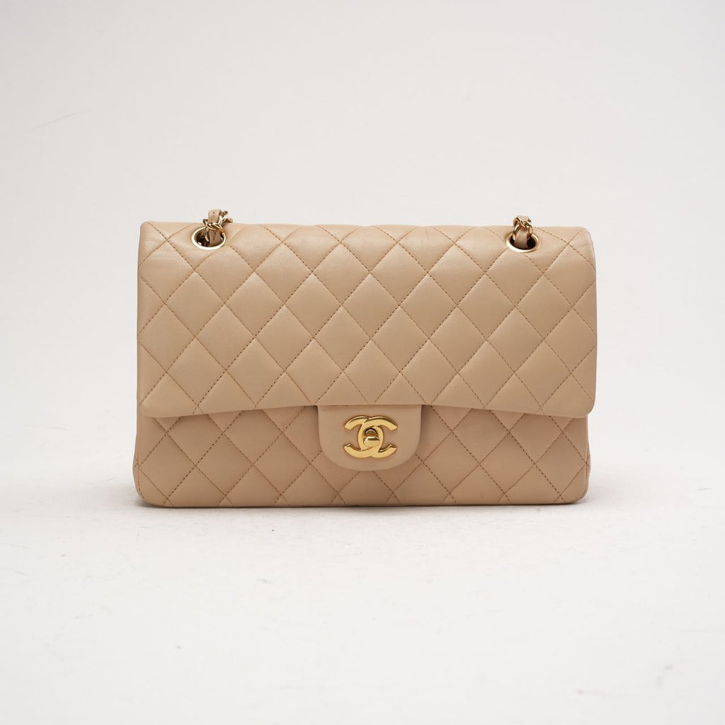 Chanel Timeless Medium Double Flap Lamb Beige 2011