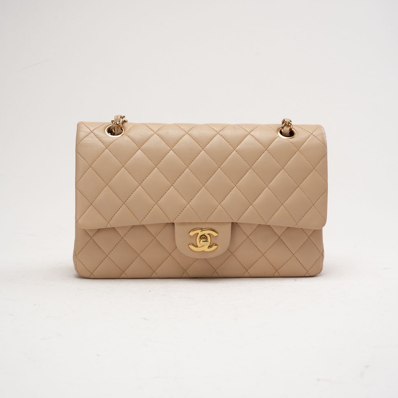 Chanel Timeless Medium Double Flap Lamb Beige 2011