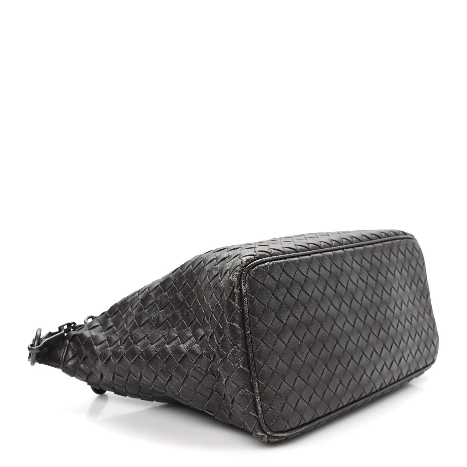 Nappa Intrecciato Small Shoulder Bag Ebano