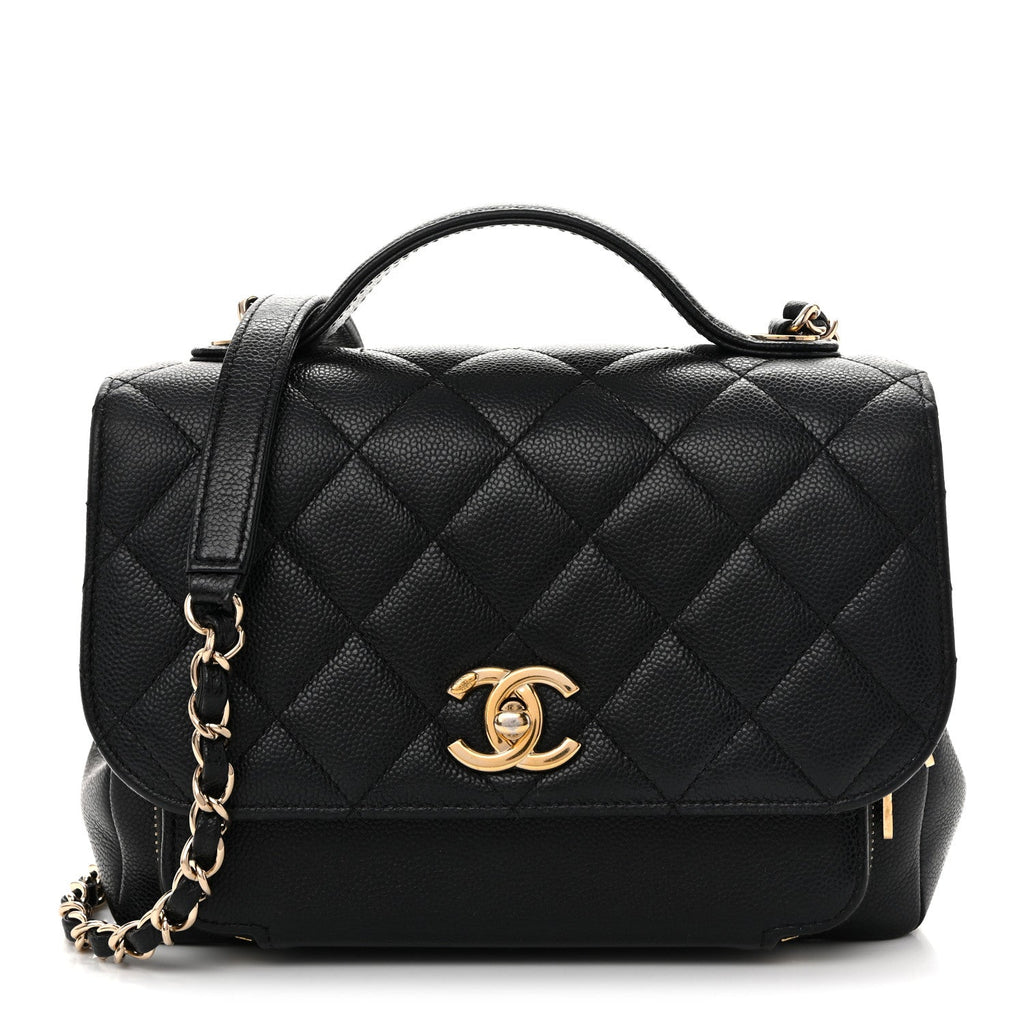 Caviar Quilted Medium Business Affinity Flap Black