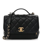 Caviar Quilted Medium Business Affinity Flap Black