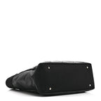 Coated Canvas Quilted Large Paris Biarritz Tote Black