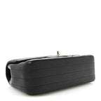 Caviar Chevron Quilted Mini Rectangular Flap Black