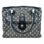 LOUIS VUITTON black, white Canvas Monogram Handbag