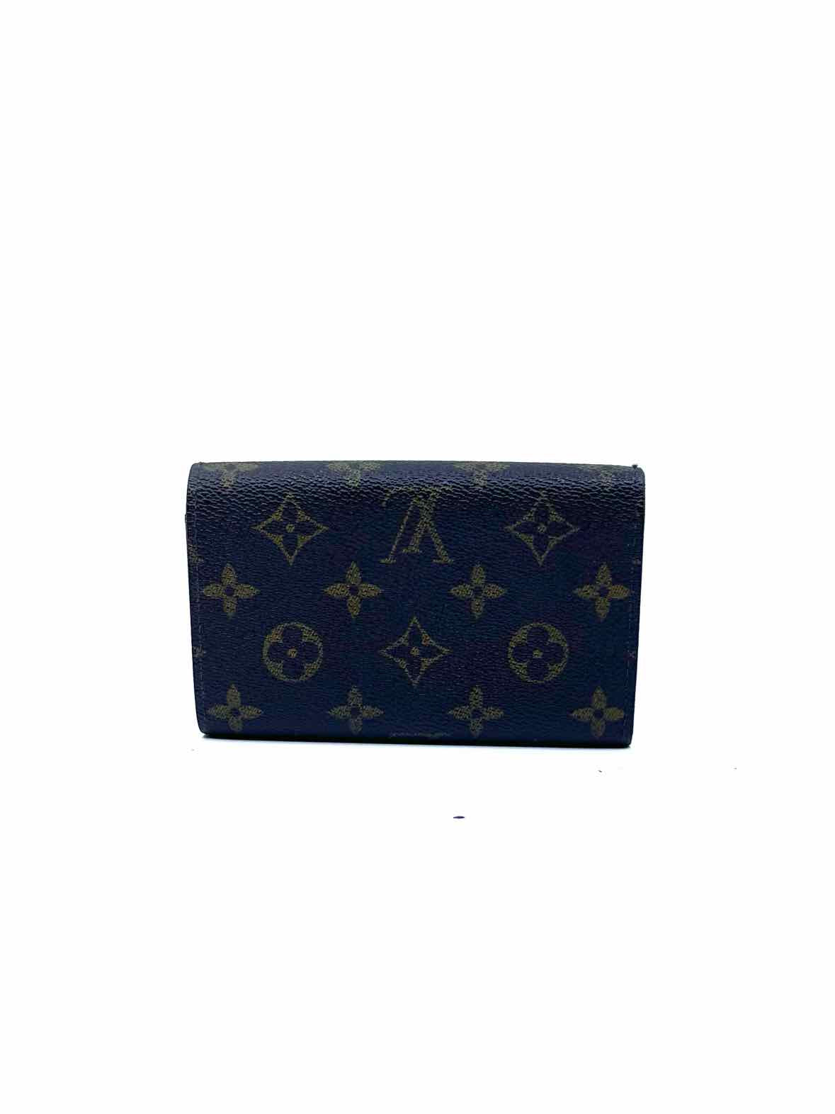 LOUIS VUITTON BROWN & BEIGE Coated canvas Wallet