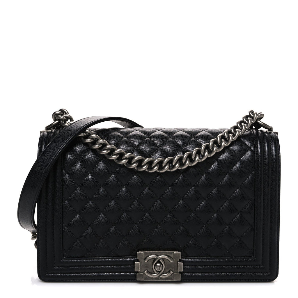 Caviar Quilted New Medium Boy Flap Black